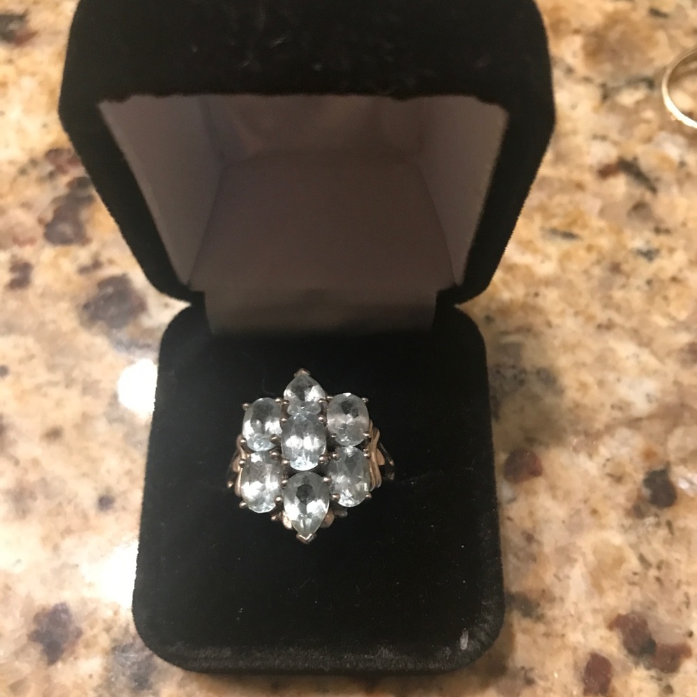 Blue Topaz /Sterling Silver Ring Size 8